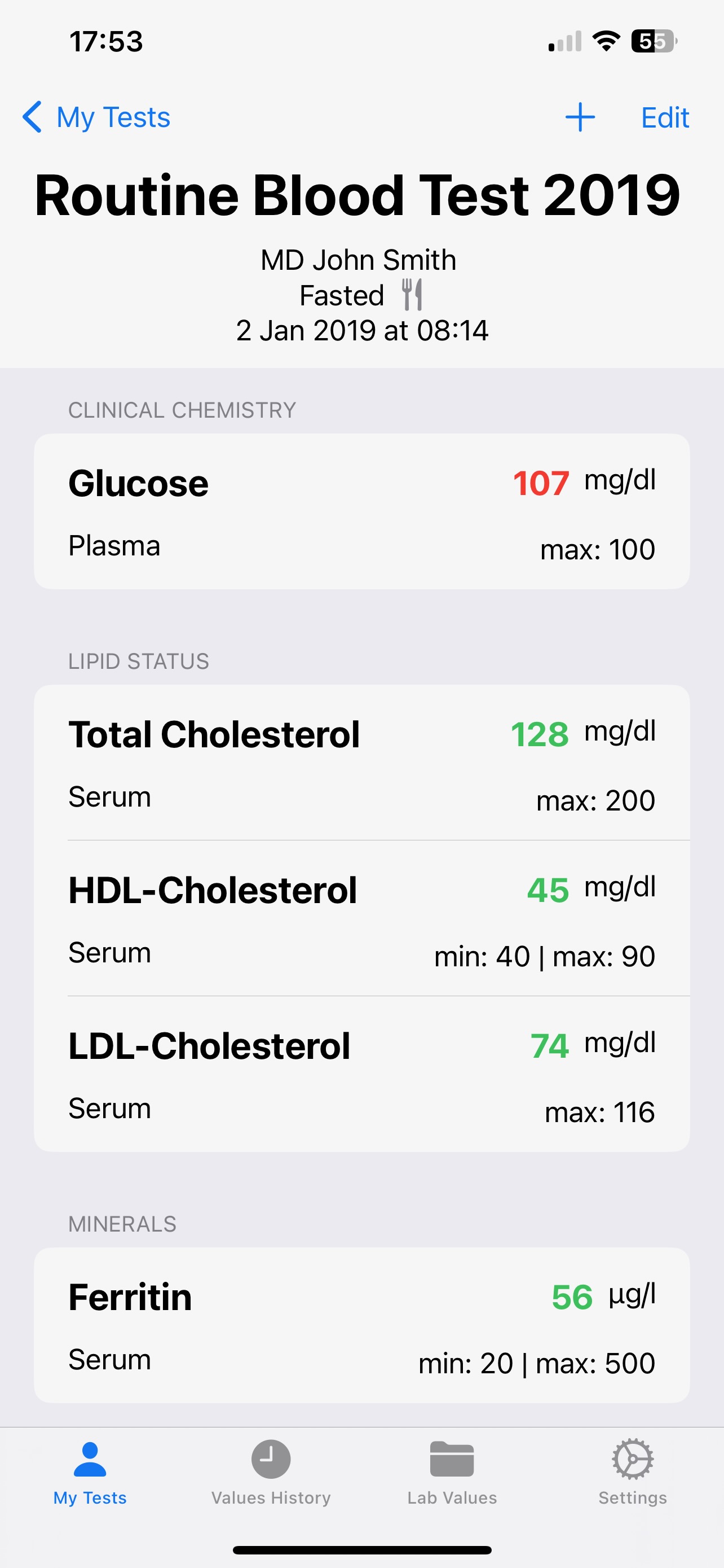 Lab Tracker Screenshot 2